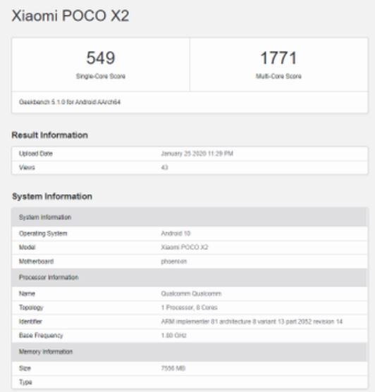 poco x2 8gb ram